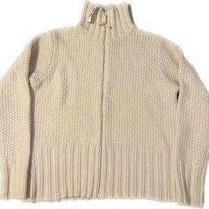 GAP lambswool zip sweater